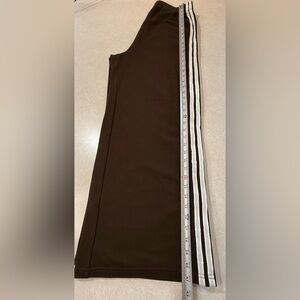 Commense Brown Joggers with White Stripes